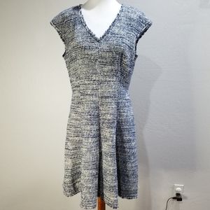 Rebecca Taylor Tweed v-neck A-line mini dress 10